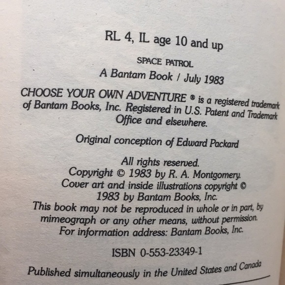 Choose Your Own Adventure #22 Space Patrol 1980’s - Picture 6 of 8